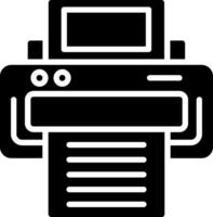 Print Glyph Icon Design vector