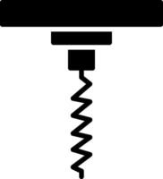 Corkscrew Glyph Icon Design vector