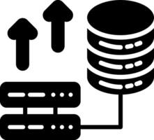 Data Storage Glyph Icon Design vector