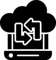 Syncing Glyph Icon Design vector