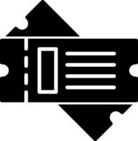 Ticket Glyph Icon Design vector