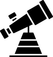 Telescope Glyph Icon Design vector
