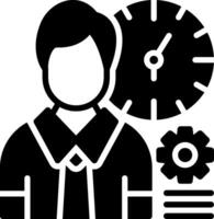 Working Hours Glyph Icon Design vector