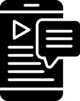Comment Glyph Icon Design vector