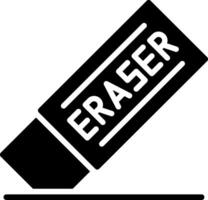 Eraser Glyph Icon Design vector