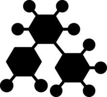 Molecule Glyph Icon Design vector