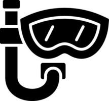 Diving Glyph Icon Design vector