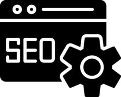 Seo And Web Glyph Icon Design vector