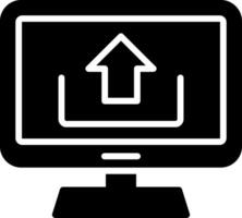 Upload Glyph Icon Design vector