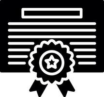 Certificate Glyph Icon Design vector