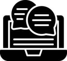 Discussion Glyph Icon Design vector