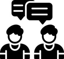 Conversation Glyph Icon Design vector