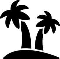 Palm Tree Glyph Icon Design vector