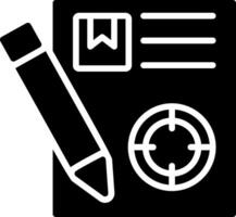 Target Glyph Icon Design vector
