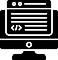 Programming Glyph Icon Design vector