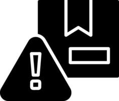 Warning Glyph Icon Design vector