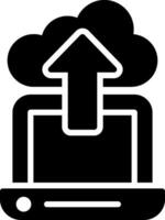Uploading Glyph Icon Design vector