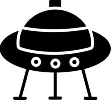 Alien Ship Glyph Icon Design vector