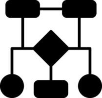 Flow Chart Glyph Icon Design vector
