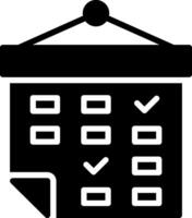 Wall Calendar Glyph Icon Design vector