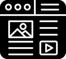 Website Content Glyph Icon Design vector
