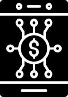 Digital Money Glyph Icon Design vector