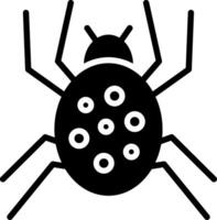 Spider Glyph Icon Design vector