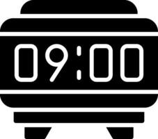 Digital Clock Glyph Icon Design vector