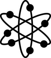 Atom Glyph Icon Design vector