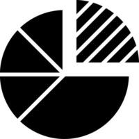 Pie Chart Glyph Icon Design vector