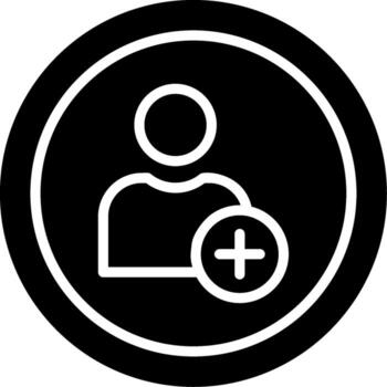 añadir usuario glifo icono diseño vector