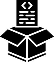 Open Box Glyph Icon Design vector