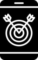 Target Glyph Icon Design vector