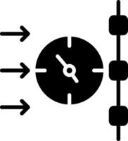 TimeGlyph Glyph Icon Design vector