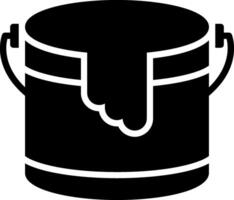 Paint Bucket Glyph Icon Design vector