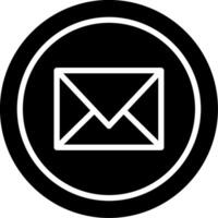 Mail Glyph Icon Design vector