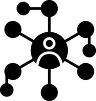 Network Glyph Icon Design vector
