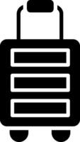 Suitcase Glyph Icon Design vector