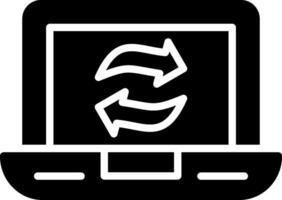 Synchronize Glyph Icon Design vector