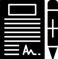 Agreement Glyph Icon Design vector