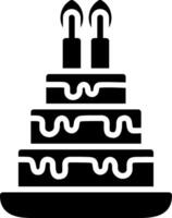 Cake Glyph Icon Design vector