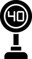 Speed Limit Glyph Icon Design vector