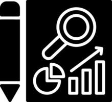 Analysis Glyph Icon Design vector