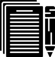 Document Glyph Icon Design vector