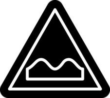 Uneven Road Glyph Icon Design vector