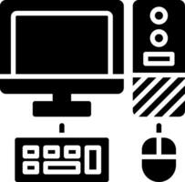 Computer Glyph Icon Design vector