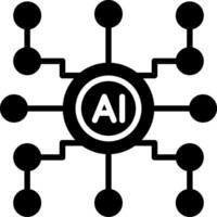 AI Glyph Icon Design vector