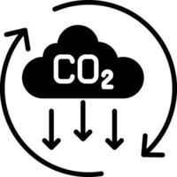 Co2 Glyph Icon Design vector