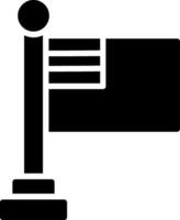 Flagged Glyph Icon Design vector