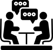 Meeting Glyph Icon Design vector